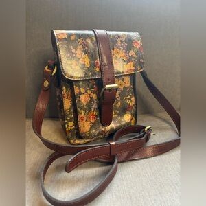 Patricia Nash Cascina Crossbody Bag - English Country Garden Genuine Leather